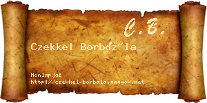 Czekkel Borbála névjegykártya